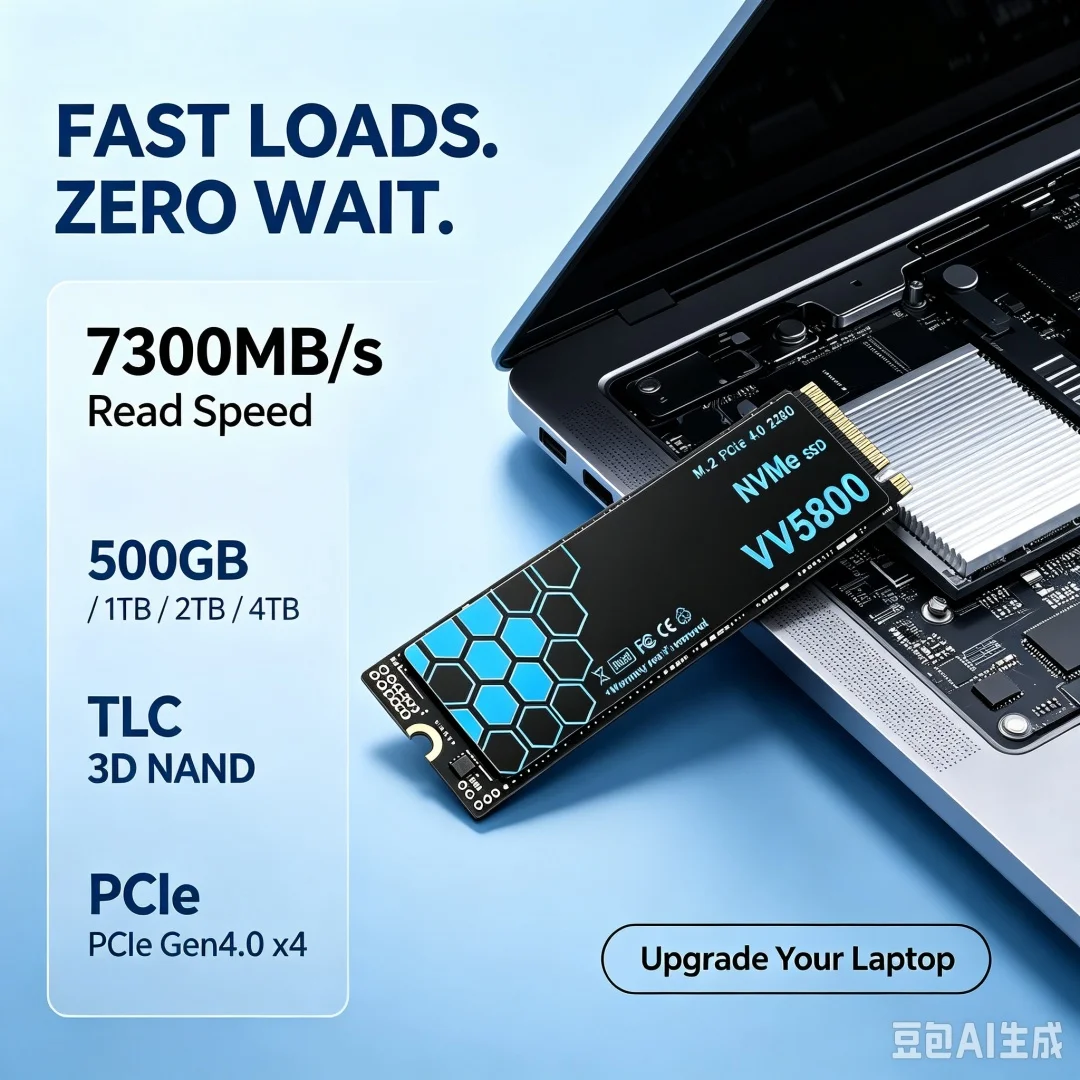 VV5800 SSD NVMe M.2 7300MB/s D - đánh giá và giá Ssd 500Gb
